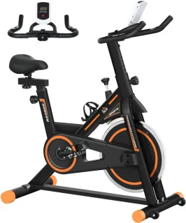 HOMCOM Hometrainer Staal - Oranje