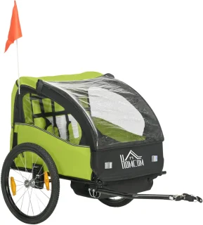 Homcom Kinderfietsaanhangwagen 2-zitplaatsen