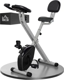 HOMCOM magnetische hometrainer - 43x97x109 cm - grijs