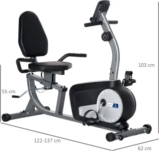 HOMCOM Magnetische Hometrainer Grijs