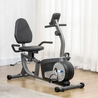 HOMCOM Magnetische Hometrainer Grijs