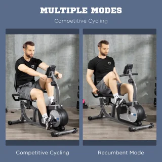 HOMCOM Magnetische Hometrainer Grijs
