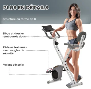 HOMCOM Magnetische Hometrainer Grijs
