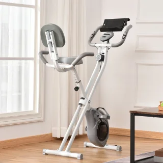 HOMCOM Magnetische Hometrainer Grijs