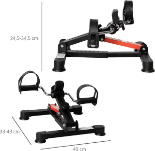 HOMCOM Mini Hometrainer - Zwart