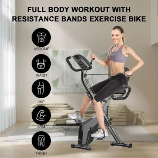 Hometrainer 4-in-1 Fitness Fiets Wit 150kg