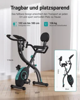 Hometrainer 4-in-1 Fitnessfiets