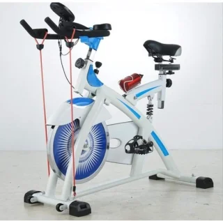 Hometrainer blauw spinning bike
