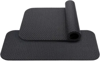 Hometrainer- en loopbandmat 63,5 x 30 cm zwart