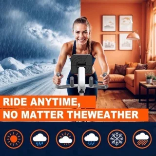Hometrainer ergometer fitnessfiets grijs