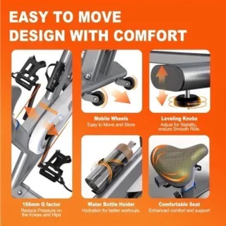 Hometrainer ergometer indoor bike - grijs