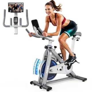 Hometrainer ergometer indoor bike grijs