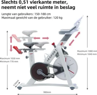 Hometrainer ergometer stille fitnessfiets met magnetische rem