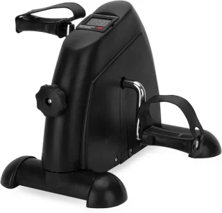 Hometrainer fiets - compacte mini stoelfiets - zwart