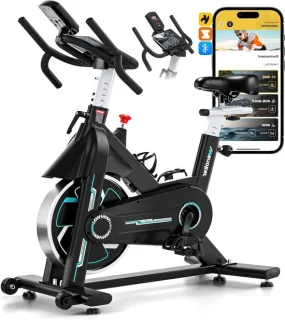 Hometrainer fiets - indoor cycling, zwart rood