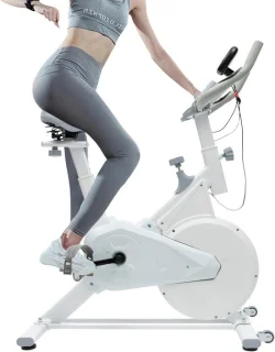 Hometrainer fiets - wit