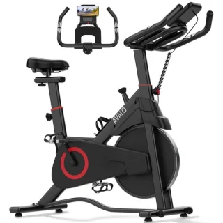 Hometrainer fiets zwart/rood