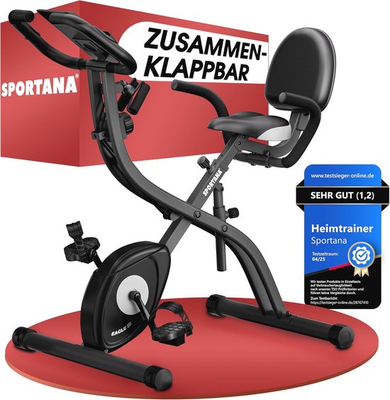 Hometrainer Fitnessbike Inklapbaar met Rugleuning