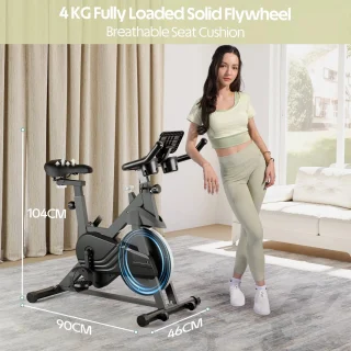 Hometrainer Fitnessfiets Groen LCD-display