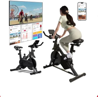 Hometrainer Fitnessfiets Groen LCD-display