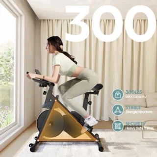 Hometrainer fitnessfiets met magnetische weerstand, verstelbaar zadel en lcd-display, zwart
