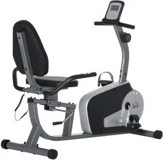 Hometrainer Fitnessfiets - Staal, Grijs/Zwart/Zilver