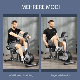 Hometrainer Fitnessfiets - Staal, Grijs/Zwart/Zilver