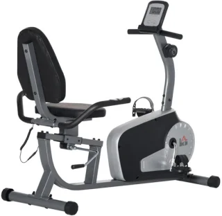 Hometrainer Fitnessfiets - Staal, Grijs/Zwart/Zilver