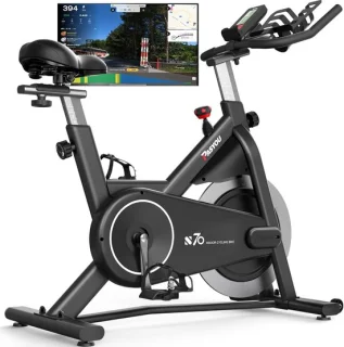 Hometrainer fitnessfiets zwart