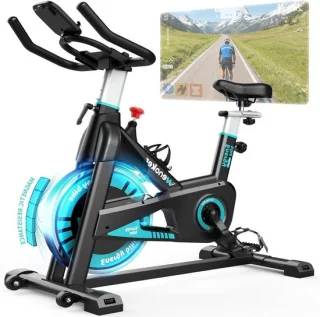 Hometrainer indoor fiets blauw