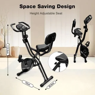 Hometrainer indoor met 12 niveaus weerstand - zwart