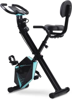 Hometrainer ligfiets blauw