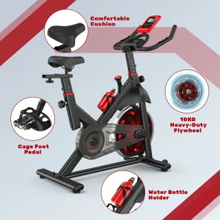 Hometrainer Magnetisch 10KG Vliegwiel LCD Scherm