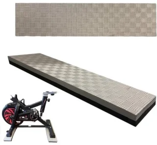 Hometrainer mat - 2 stuks - zwart/grijs