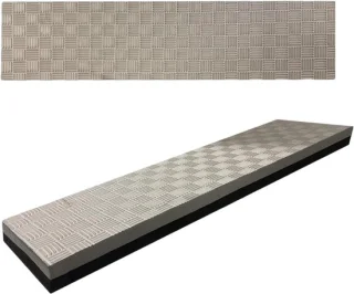 Hometrainer mat - fitness onderlegger - 2-delig - zwart/grijs