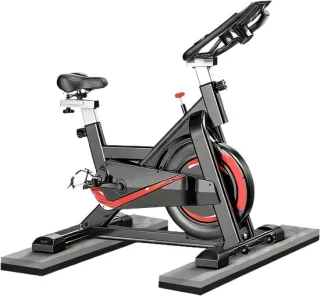 Hometrainer mat - fitnessmat hometrainer - 67 x 17 x 17 cm - zwart grijs