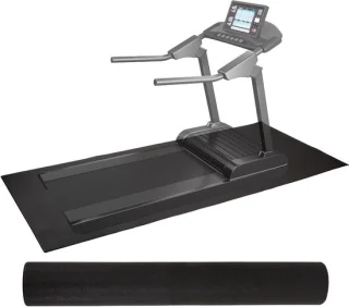 Hometrainer mat zwart 152 x 76 cm