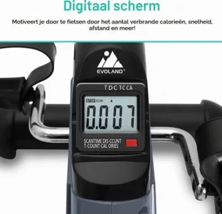 Hometrainer mini hometrainer – zwart grijs – gelegeerd staal
