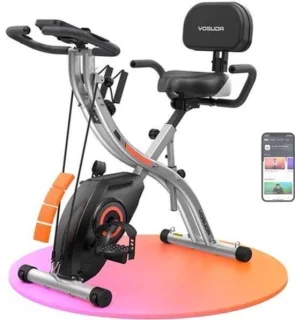 Hometrainer opvouwbaar met 16 weerstandsniveaus, 3 kg vliegwiel en metalen frame voor binnengebruik