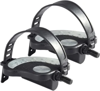 Hometrainer pedalen 2 stuks zwart