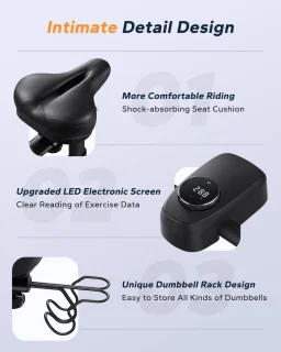 Hometrainer Spinningfiets Indoorfiets Verstelbaar Zadel 270 kg Draagkracht