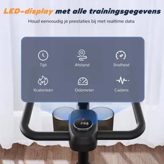 Hometrainer Spinningfiets Verstelbaar Zadel Stuur 135KG
