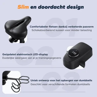 Hometrainer Spinningfiets Verstelbaar Zadel Stuur 135KG