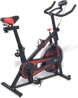 Hometrainer spinningfiets zwart rood