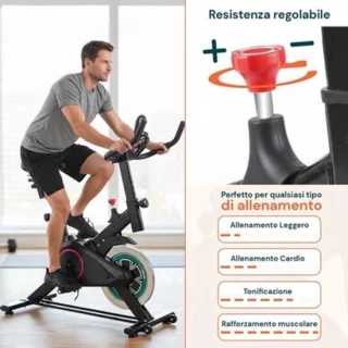 Hometrainer van koolstofstaal - zwart