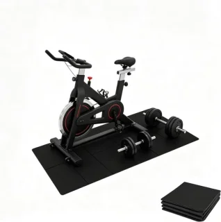 Hometrainer Vloerbeschermer 183 x 61 cm Zwart