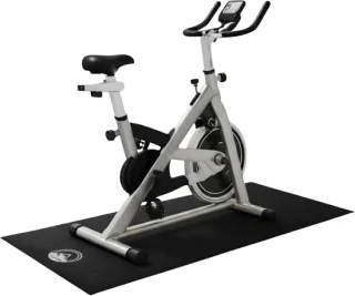 Hometrainermat 152 x 76 cm zwart