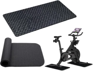 Hometrainermat - 63.5 x 30 cm - zwart