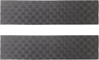 Hometrainermat beschermmat - 2 stuks 67 cm - grijs zwart