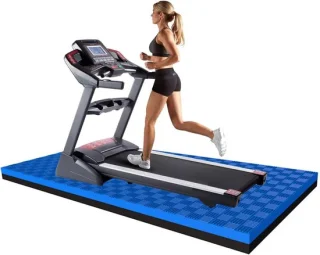 Hometrainermat EVA 2,5 cm Zwart/Blauw